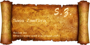 Sass Zamfira névjegykártya